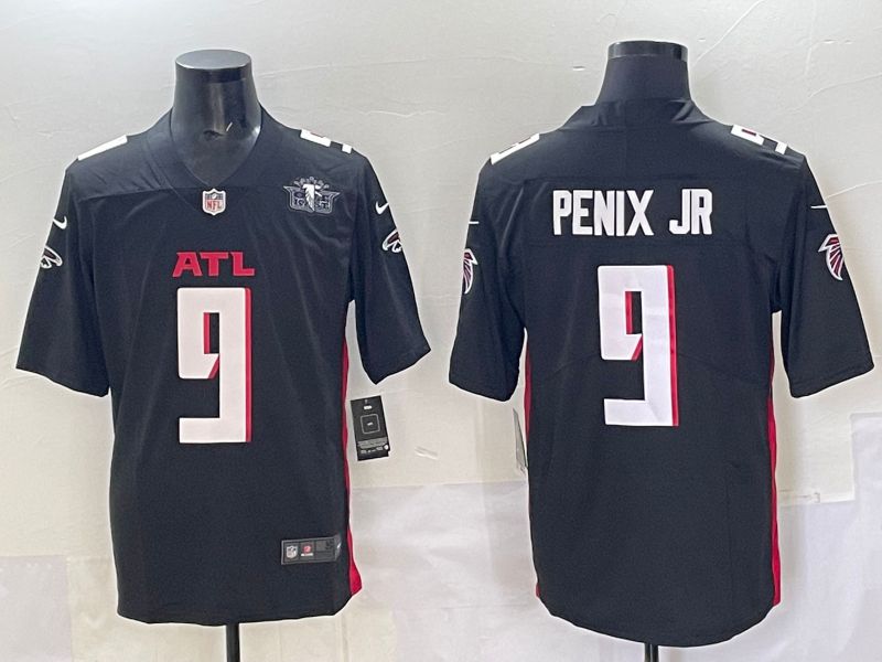 Men 2025 Atlanta Falcons #9 Penix jr Black Nike Limited NFL Jersey style 02